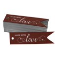 thumbnail image 1 of Inkdotpot Pack Of 100 Real Silver Foil Paper Tags Made With Love Text Favor Hang Tags, 1 of 6