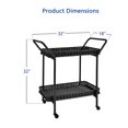 thumbnail image 2 of Jeco Wicker Patio Serving Cart in Black, 2 of 7