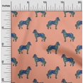 thumbnail image 1 of oneOone Cotton Silk Fabric Horse Block Print Fabric By The Yard 42 Inch Wide, 1 of 4