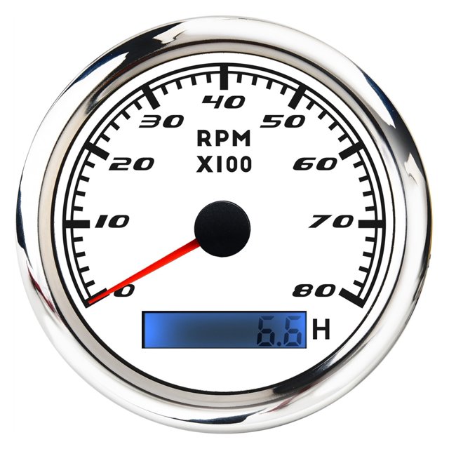 6000 RPM Tachometer Gauge With Red Backlight 3K 4K 7K 8K RPM Digital Tacho Meter Sensor 85mm stainless steel 316 bezel Gauges ,Easy to Calibrate