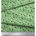thumbnail image 3 of Soimoi Green Modal Satin Fabric Flower Artistic Print Fabric by the Yard 42 Inch Wide, 3 of 3