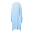 thumbnail image 5 of Kcodviy Robe de Soirée en Satin Robe Hijab Abaya Muslim Femmes Hijab Élégant pour Femmes Visage Complet Uni Col Rond Chauve-Souris Foulards pour Femmes Manches Robe Maxi Ample Long Hijab Femmes, 5 of 5