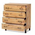 thumbnail image 1 of Baxton Studio Maison Wotan Oak Brown Finished Wood 4-Drawer Storage Chest, 1 of 8