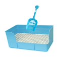thumbnail image 3 of Milaget Rabbit Litter for Cage Bedpan Ferret Guinea Pig Potty Tray Corner Litter Pan Blue, 3 of 9