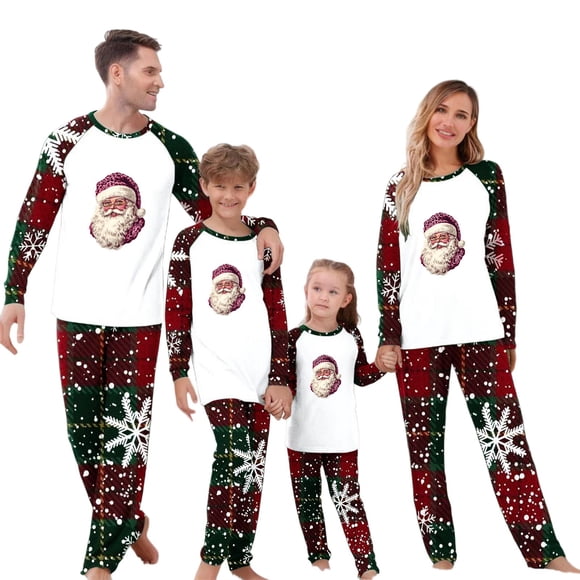 Horkkom Christmas Pajamas for Family Christmas Pajamas Matching Sets Holiday Party Pjs for Mens Womens Kids Toddler 5 Y