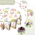 thumbnail image 4 of Nappe Ronde de Pâques - Lapin Floral Oeufs Résistante aux Plis Nappe Réutilisable 60 Pouces Décoration de Table Saisonnière de Printemps pour Fête Intérieur Extérieur, 4 of 6
