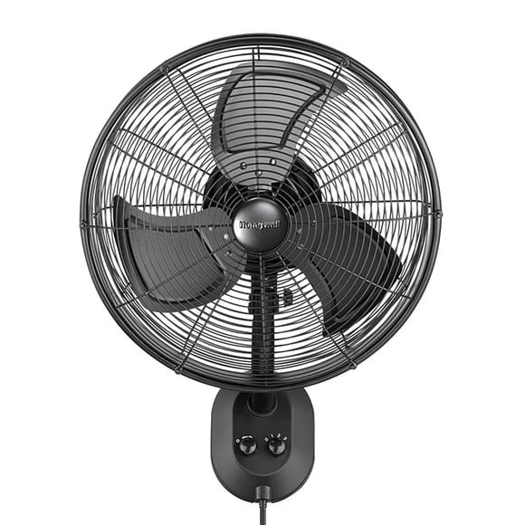 Honeywell 18" Wall Mount Outdoor Oscillating Wet Rated Airflow Fan, Matte Black