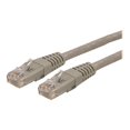 thumbnail image 1 of StarTech.com 50ft CAT6 Ethernet Cable, 10 Gigabit Molded RJ45 650MHz 100W PoE Patch Cord, CAT 6 10GbE UTP Network Cable with Strain Relief, Gray, Fluke Tested/Wiring is UL Certified/TIA - Category 6 - 24AWG (C6PATCH50GR) - Patch cable - RJ-45 (M) to RJ-45 (M) - 50 ft - UTP - CAT 6 - molded - gray, 1 of 6