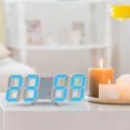thumbnail image 4 of Fridja Summer Clearance LED Digital Alarm Clock, Wall Clock for Teenagers, Night Mode Adjastable Electronic Table Clock Wall Clock for Living Room, Bedroom and Office, 9.3" × 3.3", Blue, 4 of 5