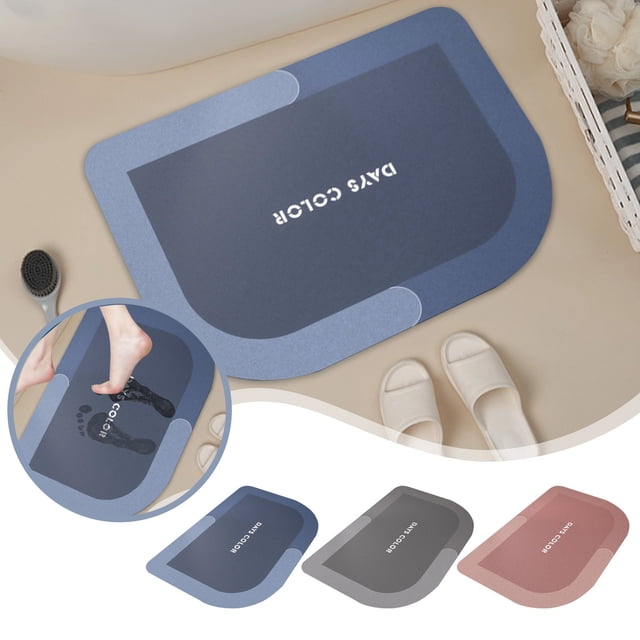 Iumwxz Organizers and Storage Diatomaceous Bath Rug, Super Abs