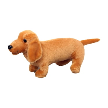 Siruishop Jouet pour Chien en Peluche Dessin Animé Jouet pour Chien Teckel Décoratif Adorable Réaliste Enfants 30 cm