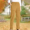 thumbnail image 1 of SDNall Pantalon en Velours Côtelé à Poches pour Femmes, 1 of 9
