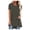 Khaki, variant on UPPADA Summer Long T Shirts for Women Short Sleeve Tops Trendy Casual Plus Size Blouse Solid Loose Fit Crew Neck Pullover