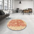 thumbnail image 3 of Ahgly Company Tapis d'Intérieur Carré Abstrait Orange Vif, 3 Pieds Carré, 3 of 6