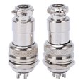 thumbnail image 2 of Metal Socket Connector, 2pcs 20mm Aviation Plug Socket Connector Silver Plated Copper Contact for Mechnical Equipment, Electronics Cable Connectors, 2 of 8