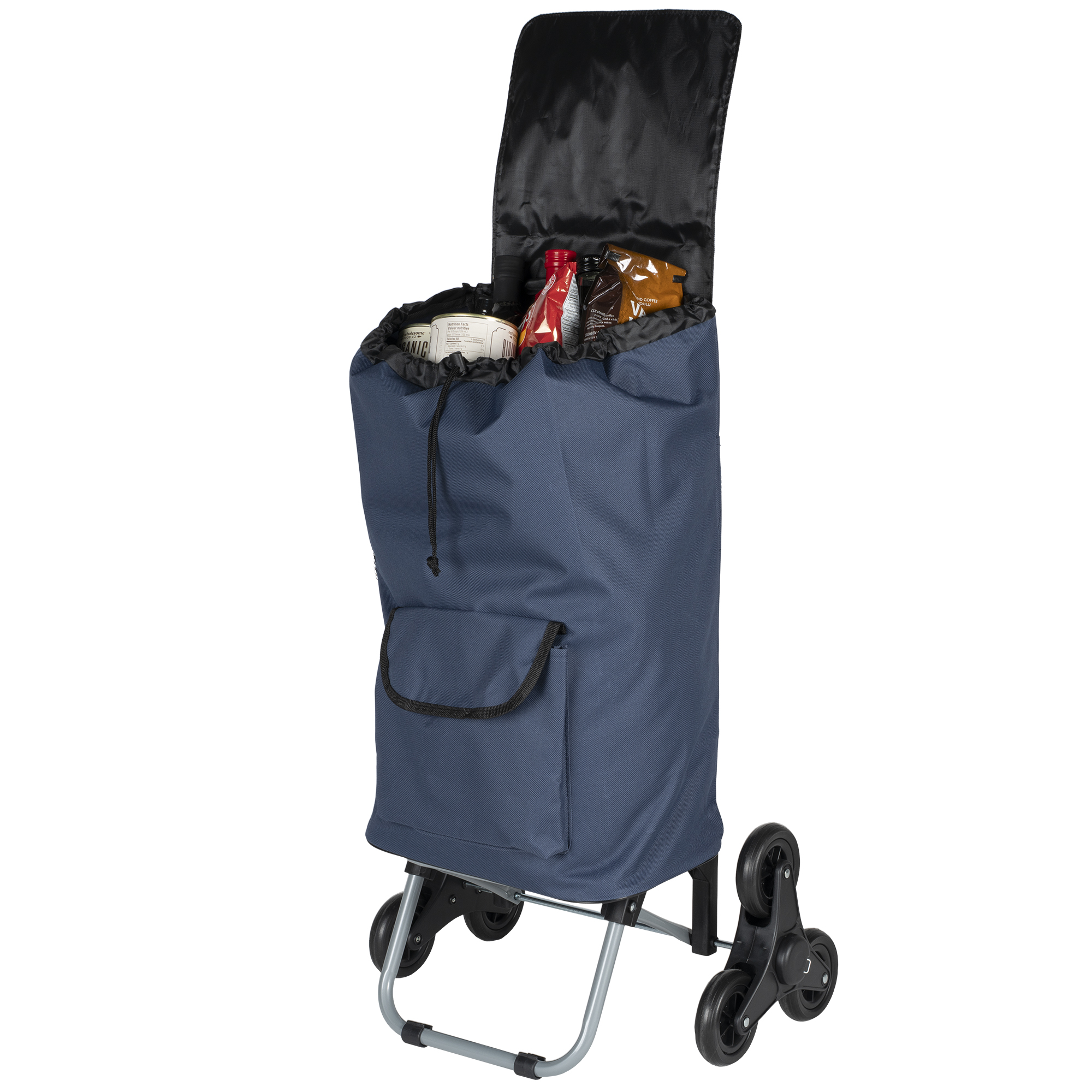 Mainstays Chariot à provisions franchisseur d'escalier avec poche avant, Polyester