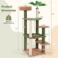 thumbnail image 3 of Gymax 60'' Cat Tree for Indoor Cats Cute Cat Tower w/ Sisal Scratching Posts & Rope, 3 of 10