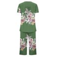 thumbnail image 4 of Rbaofujie Chemise de Nuit Femme Décontractée Col Rond Manches Courtes Blouse Pantalon Mode Pyjama Ensemble Halloween Nuisette, 4 of 5