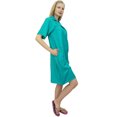 thumbnail image 1 of Bimba Chemise de Nuit pour Femme à Col Cranté Turquoise Robe de Nuit avec Poches-16, 1 of 6