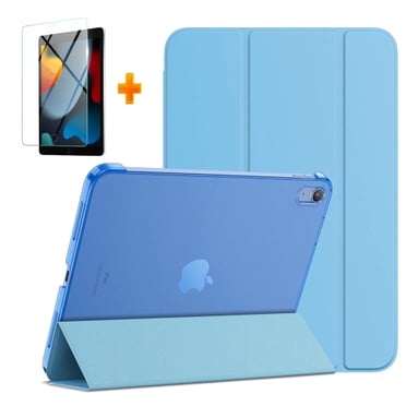 SuperShield Étui pour iPad (A16) 11e/10e Génération (2025/2022) avec Protecteur d'Écran, Étui Arrière Souple Étui-Folio Mince Support Antichoc Housse de Tablette, Réveil/sommeil Automatique (Bleu Ciel)
