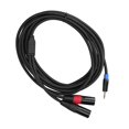 thumbnail image 4 of 3.5mm to Dual XLR Stereo Cable, PVC 1/8 Inch to 2 XLR Male Microphone Cable, Y Splitter Adapter Cable Cord, 4 of 7