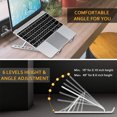 thumbnail image 3 of Amdohai Laptop Stand, Laptop Holder Riser Computer Stand, Aluminum 6-Angles Adjustable, 3 of 7