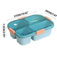 thumbnail image 3 of TIMIFIS Bento Box Lunch Box for Office Workers Microwave Oven Heating Special Bento Box Partition Type with Rice Lunch Box Fresh-Keeping Box Food Grade Lunch Box, 3 of 6