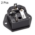 thumbnail image 3 of Unique Bargains Adaptateur de Montage Panneau C14 AC 250V 10A 3 Broches Module d'Entrée IEC 2 Pcs, 3 of 3