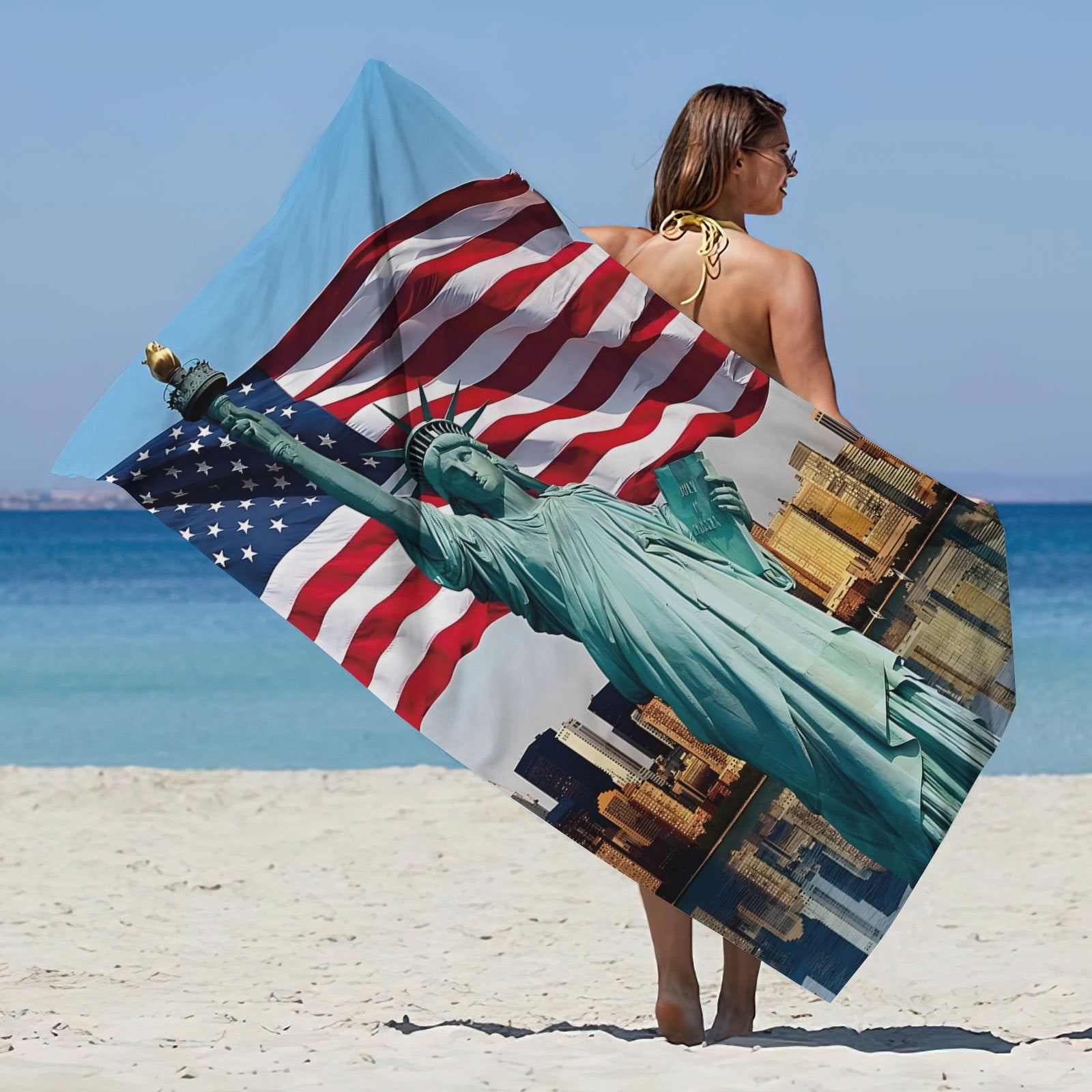 Beach Towels Oversized Microfiber Beach Towel Super Lightweight Colorful Bath Towel Sandproof Beach Blanket Multi-Purpose Towel for Travel Swimming Pool 30x60 Inch Oversized Beach Towels for Adults