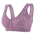 thumbnail image 1 of Timegard Bras for Women Plus Size Wirefree Front Closure Button Wide Strap Comfortable Full Support Bra, 1 of 7