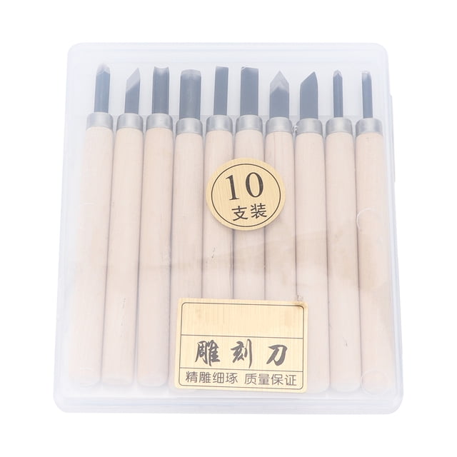 Couteau de Sculpture sur Bois, 10 Pcs Couteau de Sculpture sur Bois Outil de Charpentier Gouges de Menuiserie Fonctionnement Fluide