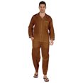 thumbnail image 1 of Inkmeso Men's Cotton PJs Solid Sleepwear Lounge Wear Top & Bottom Pajama Set, 1 of 7