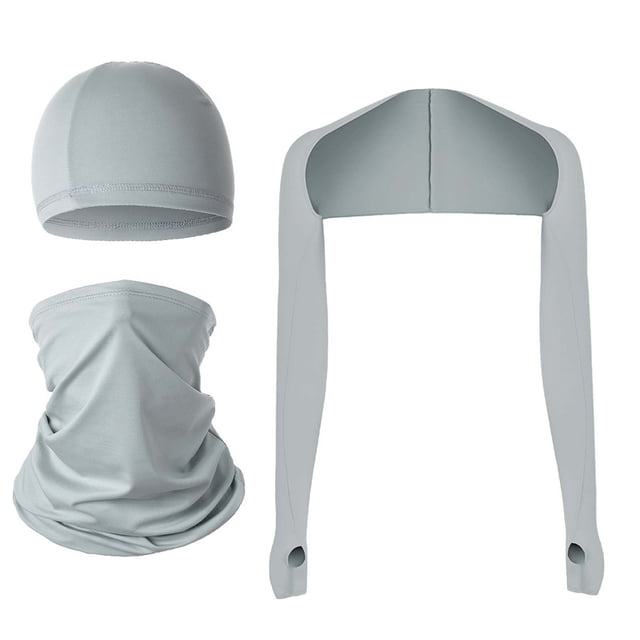 Long Sleeve Blouses for Women Golf Sunscreen Shawl Sleeve Cover Set with Riding Mask, Outdoor Multi-Functional Arm Protection