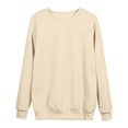 thumbnail image 4 of Yuyuzo Hauts d'Automne pour Femmes Chandails à Col Rond Manches Longues Chandail Uni à Enfiler T-Shirts Coupe Ample, 4 of 4