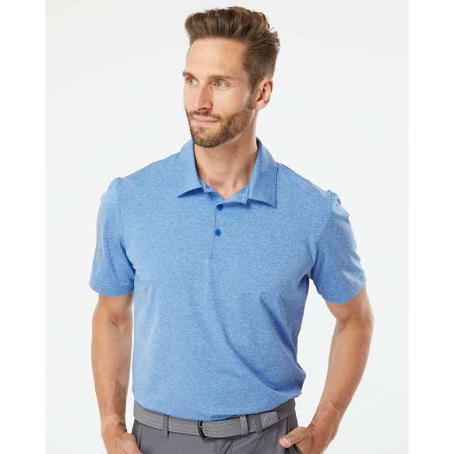 Polo à 3 Bandes Flottantes, S, Véritable Gris Chiné Bleu Trois