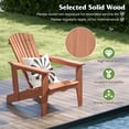 thumbnail image 2 of Gymax Solid Wood Garden Chair w/ High Backrest Wide Armrests & Contoured Seat, 2 of 6