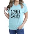 thumbnail image 3 of Hauts à Enfiler Imprimés Lettre "le Café Est Mon Amour" pour Femmes, 3 of 7