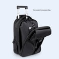 thumbnail image 3 of Rolling Backpack, Soft Portable Handle Vacuum Compression Bag Wheeled Shoulder Bag 30L Capacity Adjustable Strap Buckle  for Daily Commute, 3 of 7