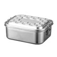 thumbnail image 1 of Miangastore Boîte à Lunch en Acier Inoxydable Conteneur Alimentaire Portable Couvercle Scellé Argent Lot de 1, 1 of 9