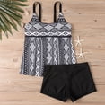 thumbnail image 4 of Women Tankini Swimsuits Two Piece, Plus Size Printed Swimwear with Strap V Neck, Modest Bathing Suits for Beach Pool Summer, 4 of 5