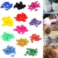thumbnail image 4 of 20 Pcs/ensemble Couvre-Griffes pour Animaux, Capuchon en Résine pour Griffes, Capuchon de Protection en Résine pour Griffes, Couvre-Griffes de Manucure avec Colle, Fournitures pour Animaux, Bleu, P, 4 of 8