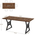 thumbnail image 4 of QinaQin 70.8-Inch Rectangular Dining Table for 4 6 Farmhouse Kitchen Table with Large Tabletop for Kitchen and Dining Room, 4 of 8