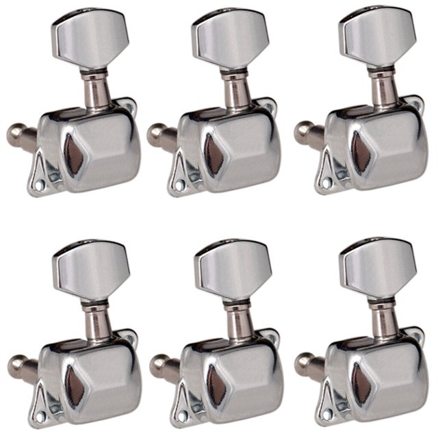 serony 6 Pieces Guitar Half Sealed Machine Head Tuning Pegs Guitars Tuner Knobs Stringed Instrument Repair Replacing Parts Accessory 6 Right