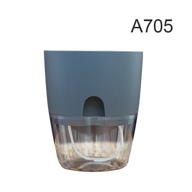 CAROOTU Plant Pot Cover Indoor Plastic Rattan Flower Cover Round Modern Decor Planter Garden Planter