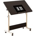 thumbnail image 1 of Royalbelle Adjustable Height Standing Desk,Foldable Mobile Stand Up with Wheels Small Rolling Computer Desk Laptop Portable Computer Workstations for Home Office,Black, 1 of 7