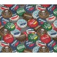 thumbnail image 5 of oneOone Coton Flex Brun Tissu Rétro Bouteille Soda Cap Matériel de Couture Tissu Imprimé par la Cour 40 Pouces Large-1e, 5 of 5