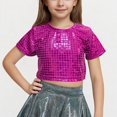 thumbnail image 1 of Rbaofujie Girls Athletic Tank Tops Round Neck Basic Cute Dance Crop Tops for Kids, 1 of 4