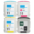 thumbnail image 1 of Zoomtoner Compatible HP Color InkJet CP1700 HP 11 INK / INKJET Cartridge Set Black Cyan Yellow Magenta, 1 of 1