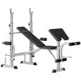 thumbnail image 1 of Soozier Adjustable Weight Bench Multi-Function Bench Press Set, Grey, 1 of 10