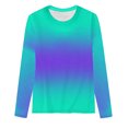 thumbnail image 3 of RKSTN Chemises à Manches Longues pour Femmes Mode Chandail à Col Rond Imprimé Teinture sur Nœuds Décontracté Sortie Blouses Amples Hauts, 3 of 3
